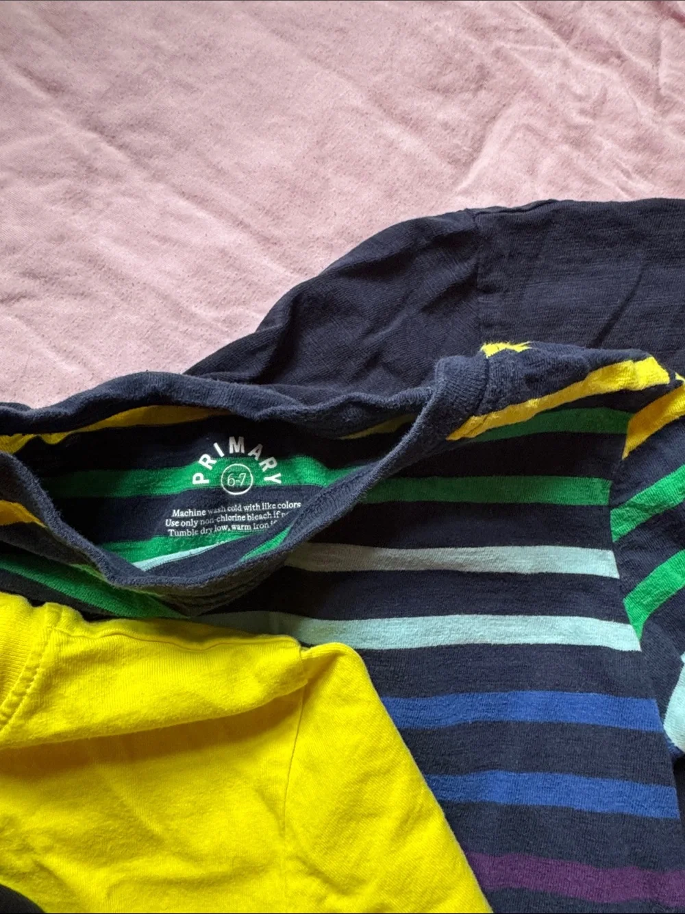 Lot of 13 Primary Kids Long Sleeve Shirts 6/7 - Picture 3 of 5